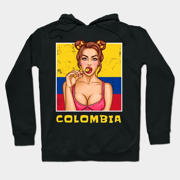 Proud Colombia Flag, Colombia gift heritage, Colombian girl Boy Friend Hoodie by JayD World